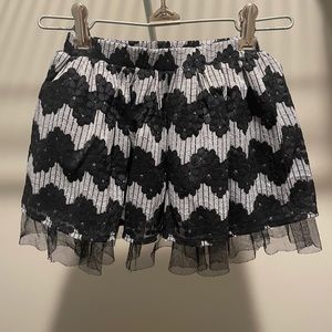 Girls multi layered skirt with sparkle